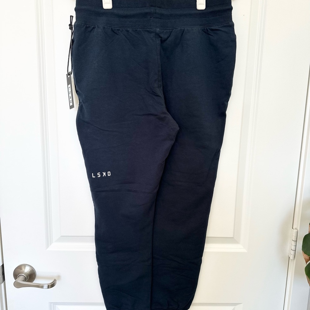 NWT LSKD Rival FLX Fleece Joggers Men’s Medium Navy Track Pants Athleisure - Picture 2 of 8